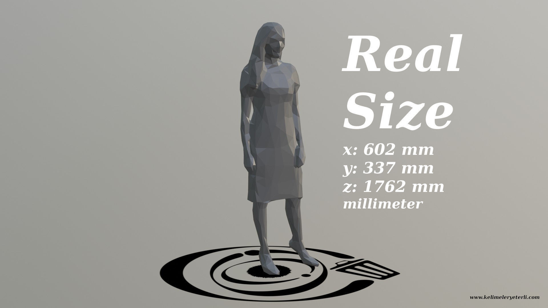 Human 039 LP R Low-poly 3D model_3