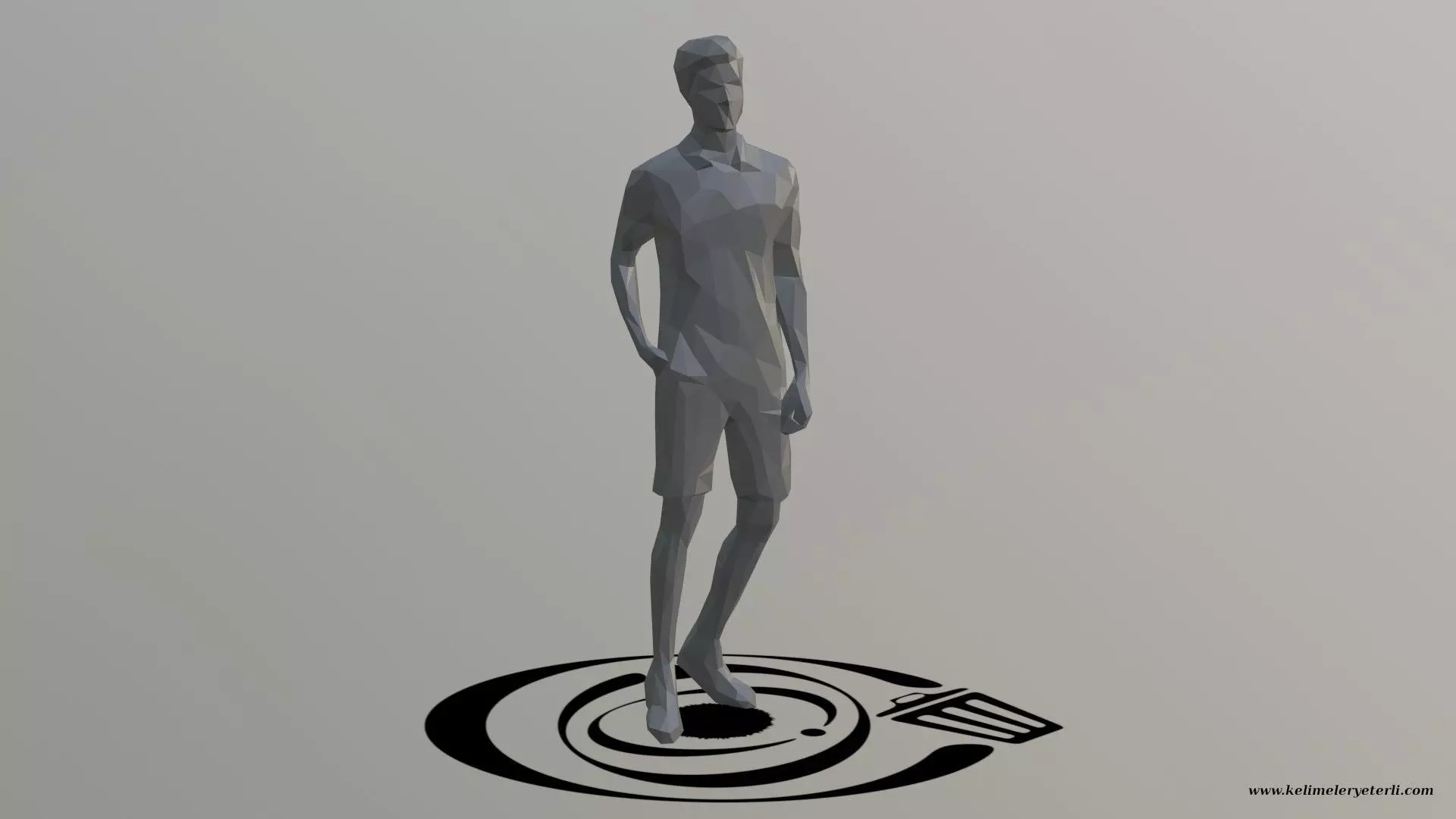 Human 040 LP R Low-poly 3D model_0
