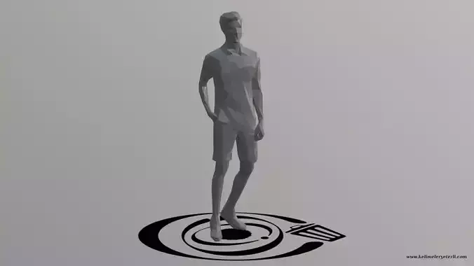 Human 040 LP R Low-poly 3D model