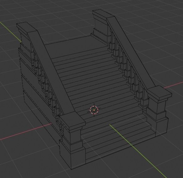 Stairs pack example Free 3D model_2