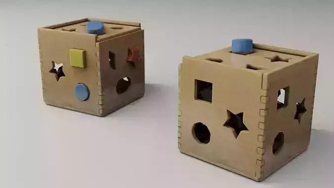 Children Toy Shapes Low-poly 3D model