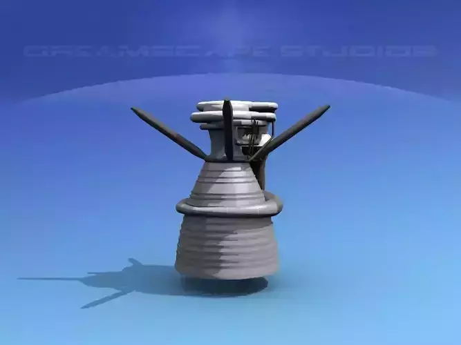 Rocketdyne F-1 Rocket Engine 3D model