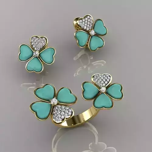 Ring and Earrings 54 3D print model