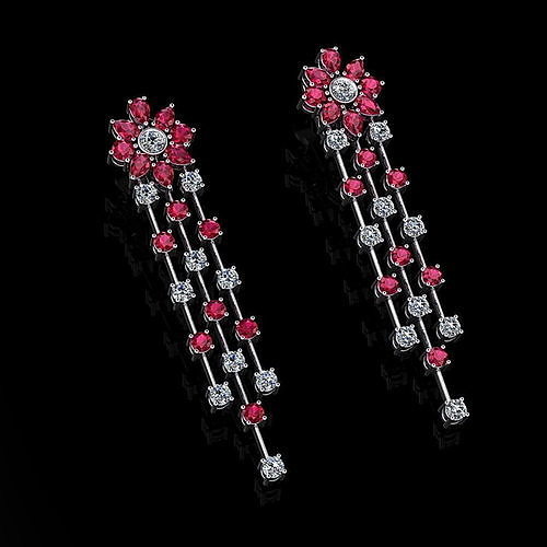 Graff Earrings 09 3D print model