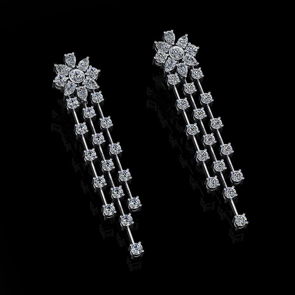 Graff Earrings 09 3D print model_4