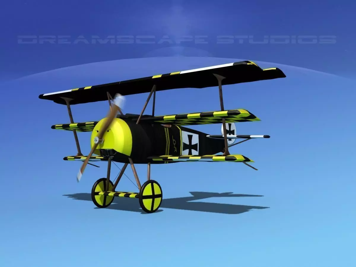 Fokker DR-1 Triplane Udet 3D model