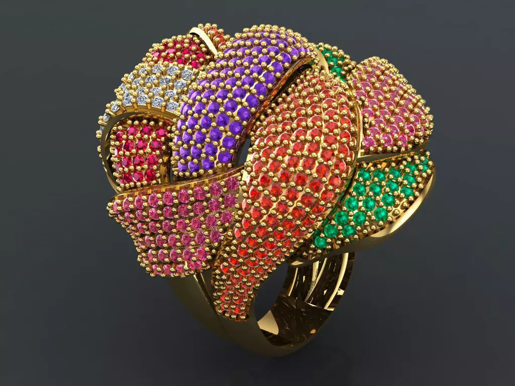 Palmiero Fashion Ring 3D print model