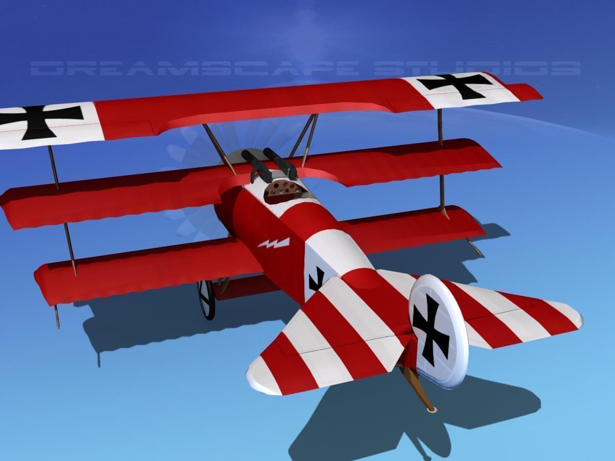 Fokker DR-1 Triplane V03 3D model_7