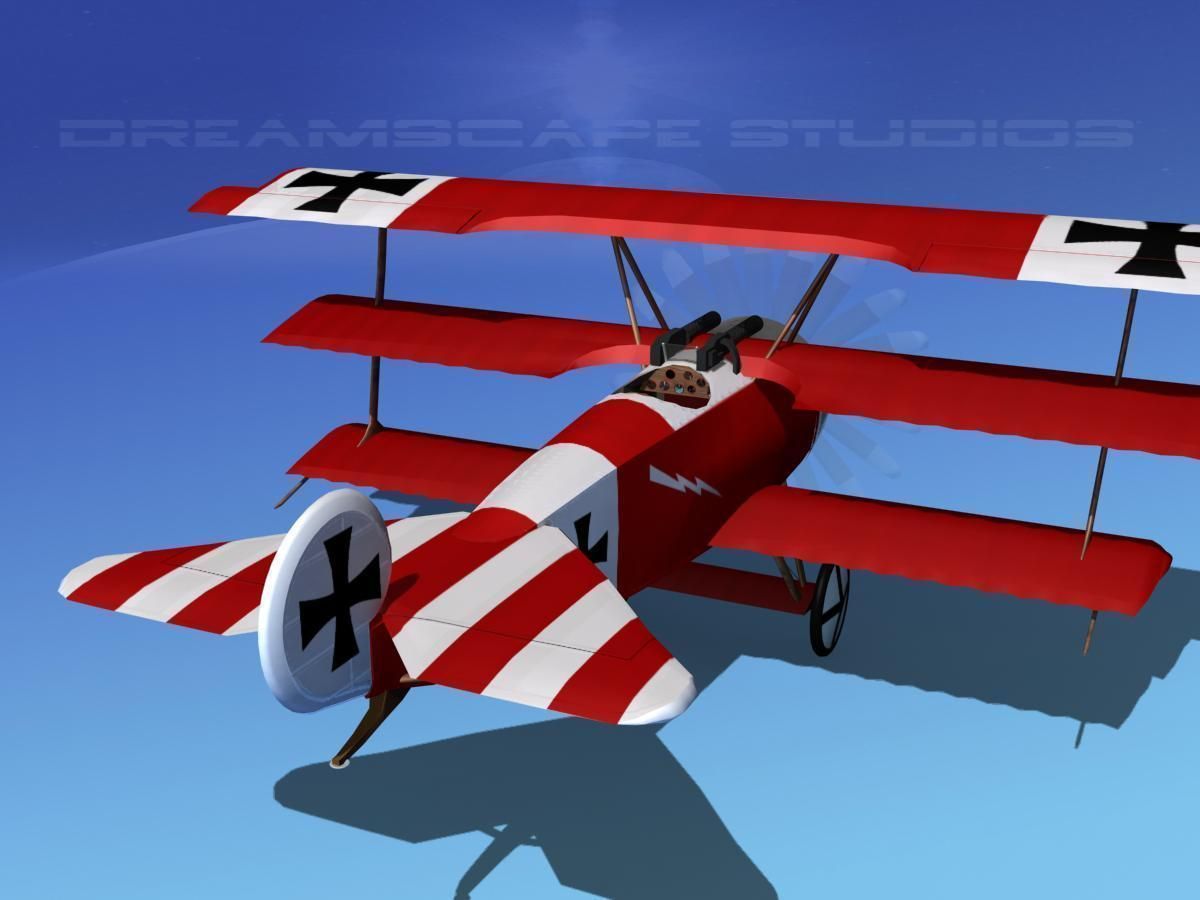 Fokker DR-1 Triplane V03 3D model_6