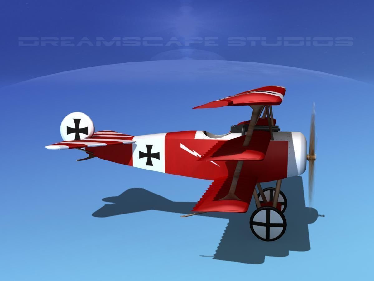 Fokker DR-1 Triplane V03 3D model_4