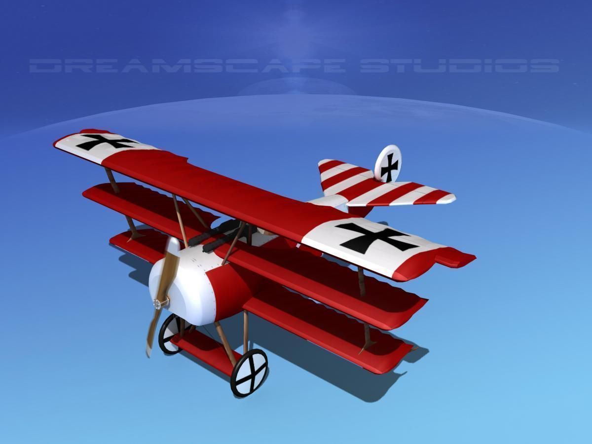 Fokker DR-1 Triplane V03 3D model_10