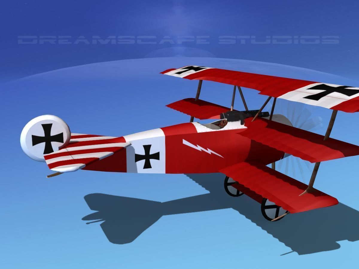 Fokker DR-1 Triplane V03 3D model_5