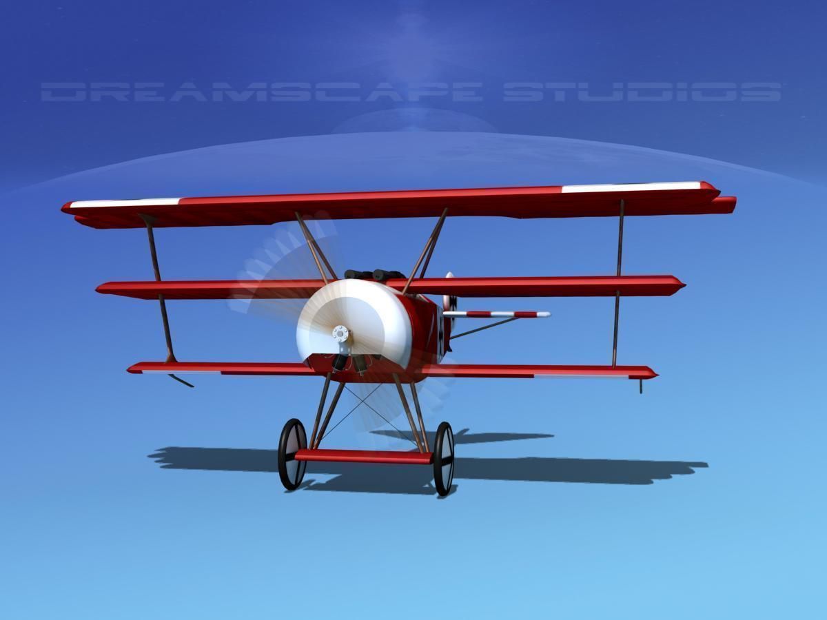 Fokker DR-1 Triplane V03 3D model_1