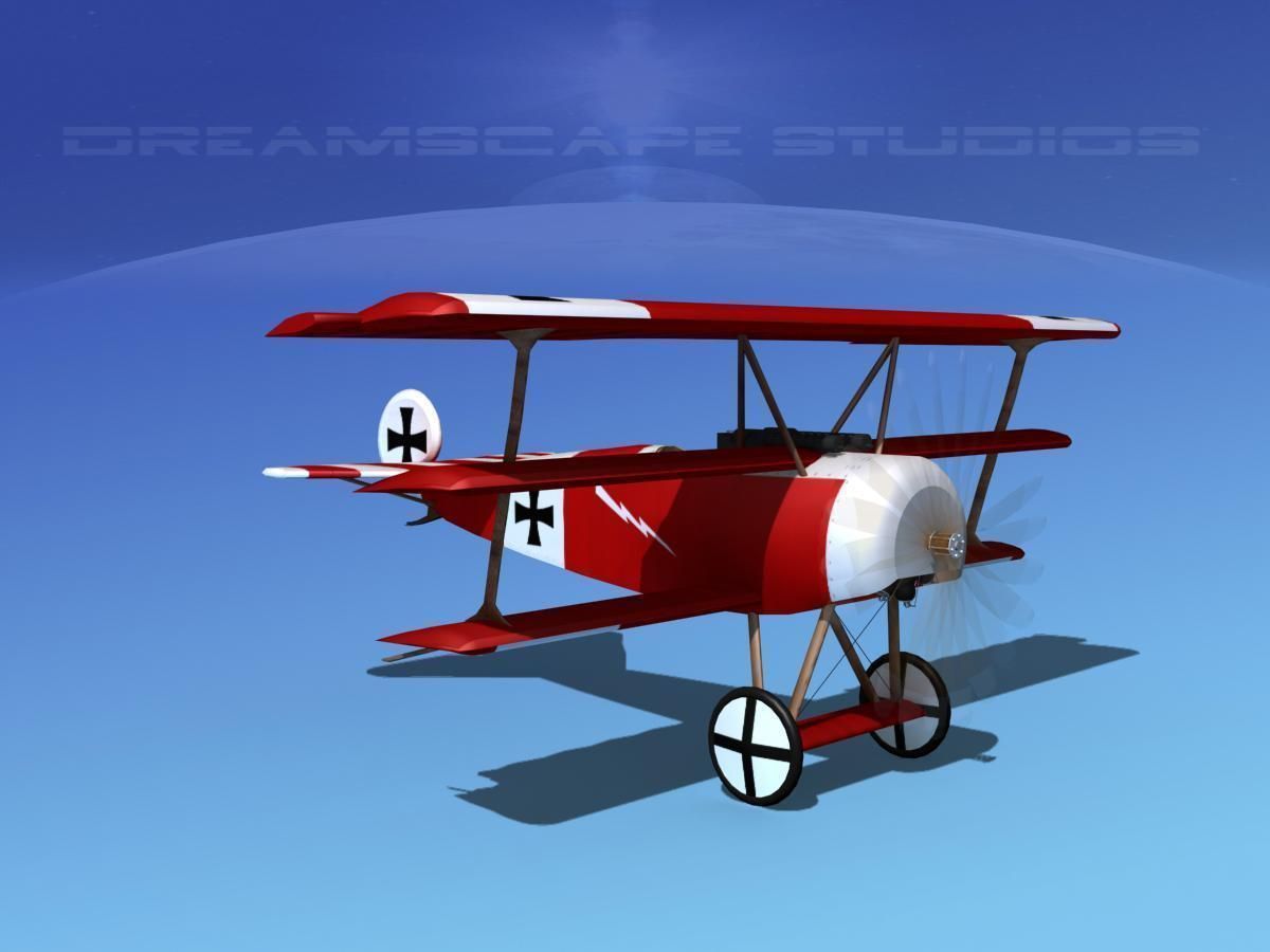 Fokker DR-1 Triplane V03 3D model_3