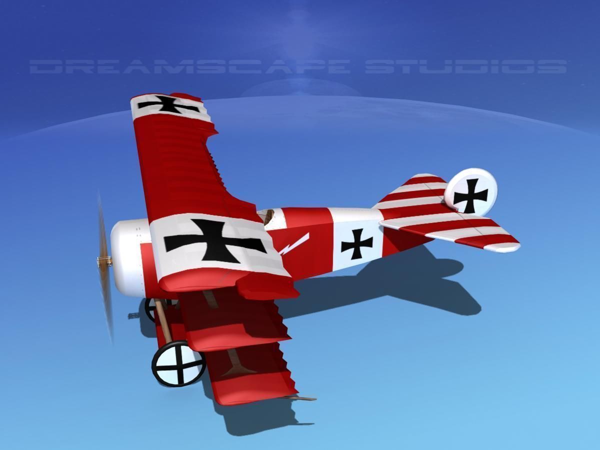 Fokker DR-1 Triplane V03 3D model_9