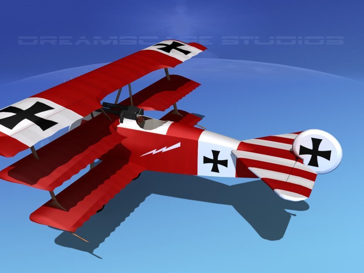 Fokker DR-1 Triplane V03 3D model_8