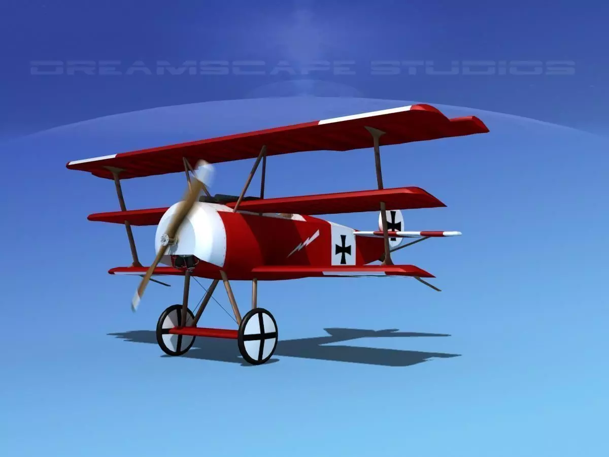 Fokker DR-1 Triplane V03 3D model_0