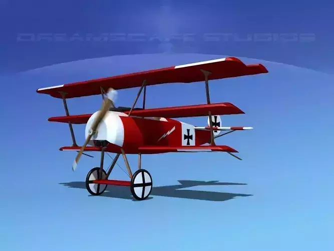 Fokker DR-1 Triplane V03 3D model