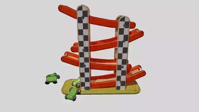 Children Toy Racetrack Low-poly 3D model
