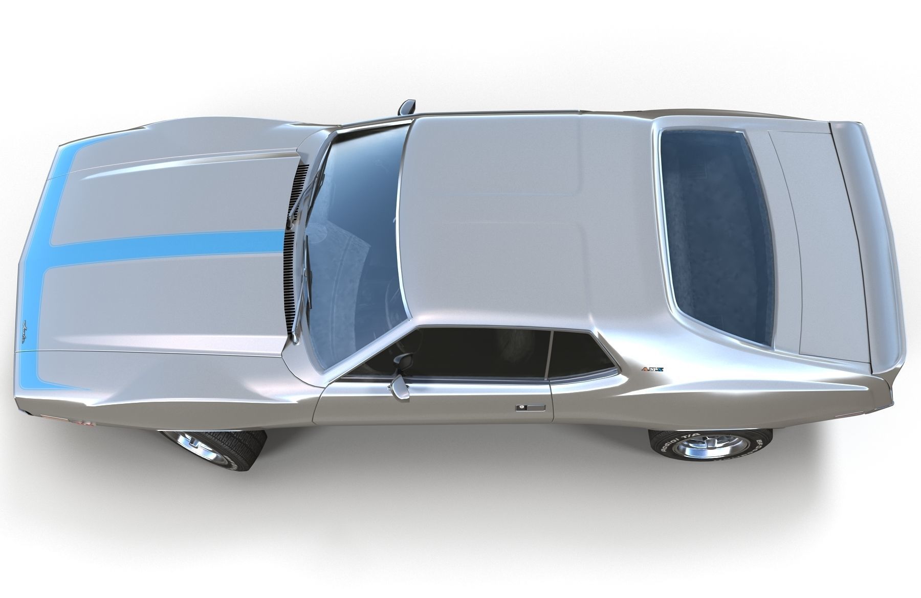 AMC Javelin 1971 Low-poly 3D model_12