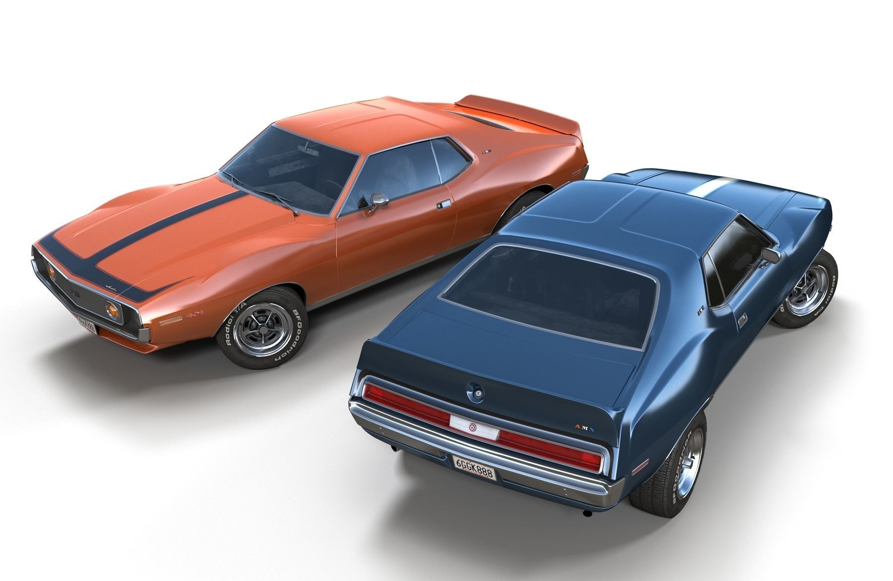 AMC Javelin 1971 Low-poly 3D model_15