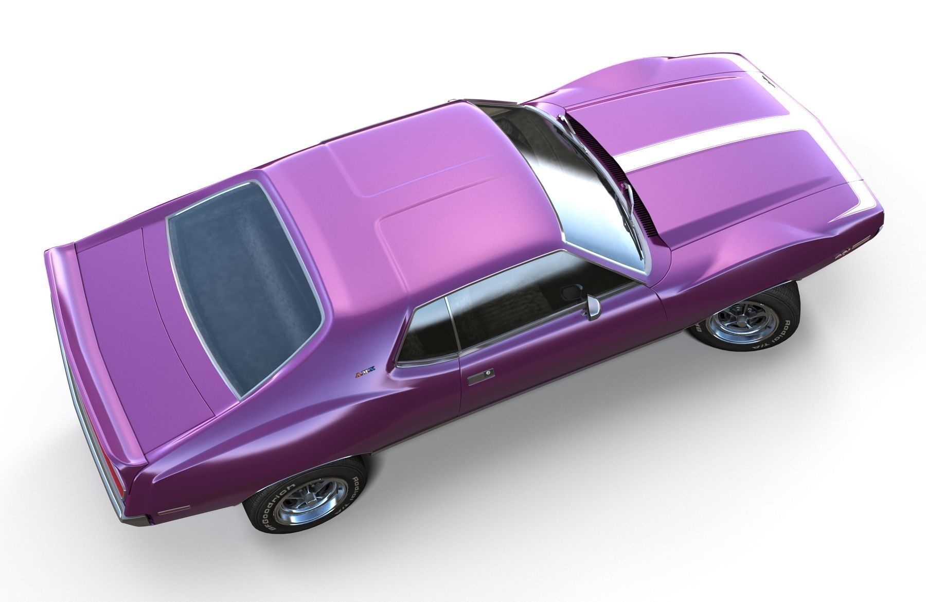 AMC Javelin 1971 Low-poly 3D model_11