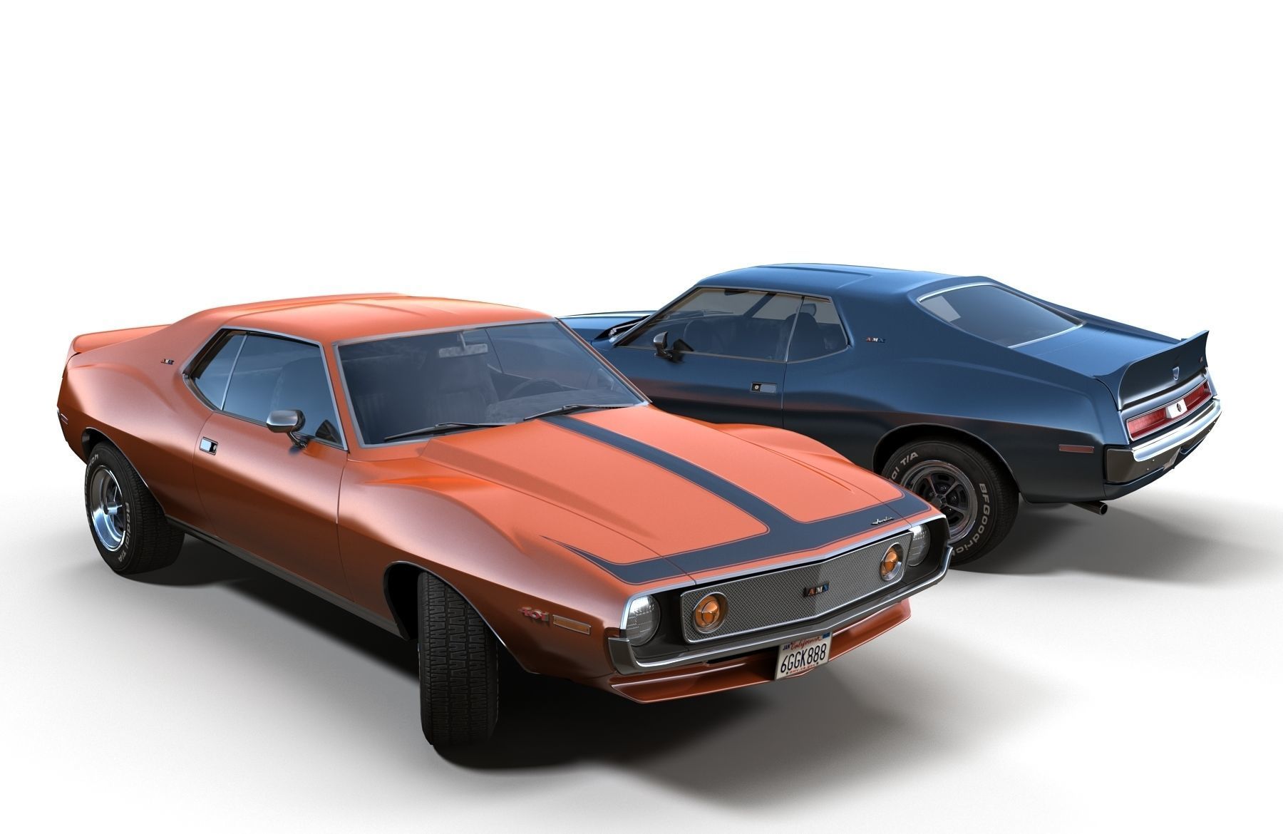 AMC Javelin 1971 Low-poly 3D model_16