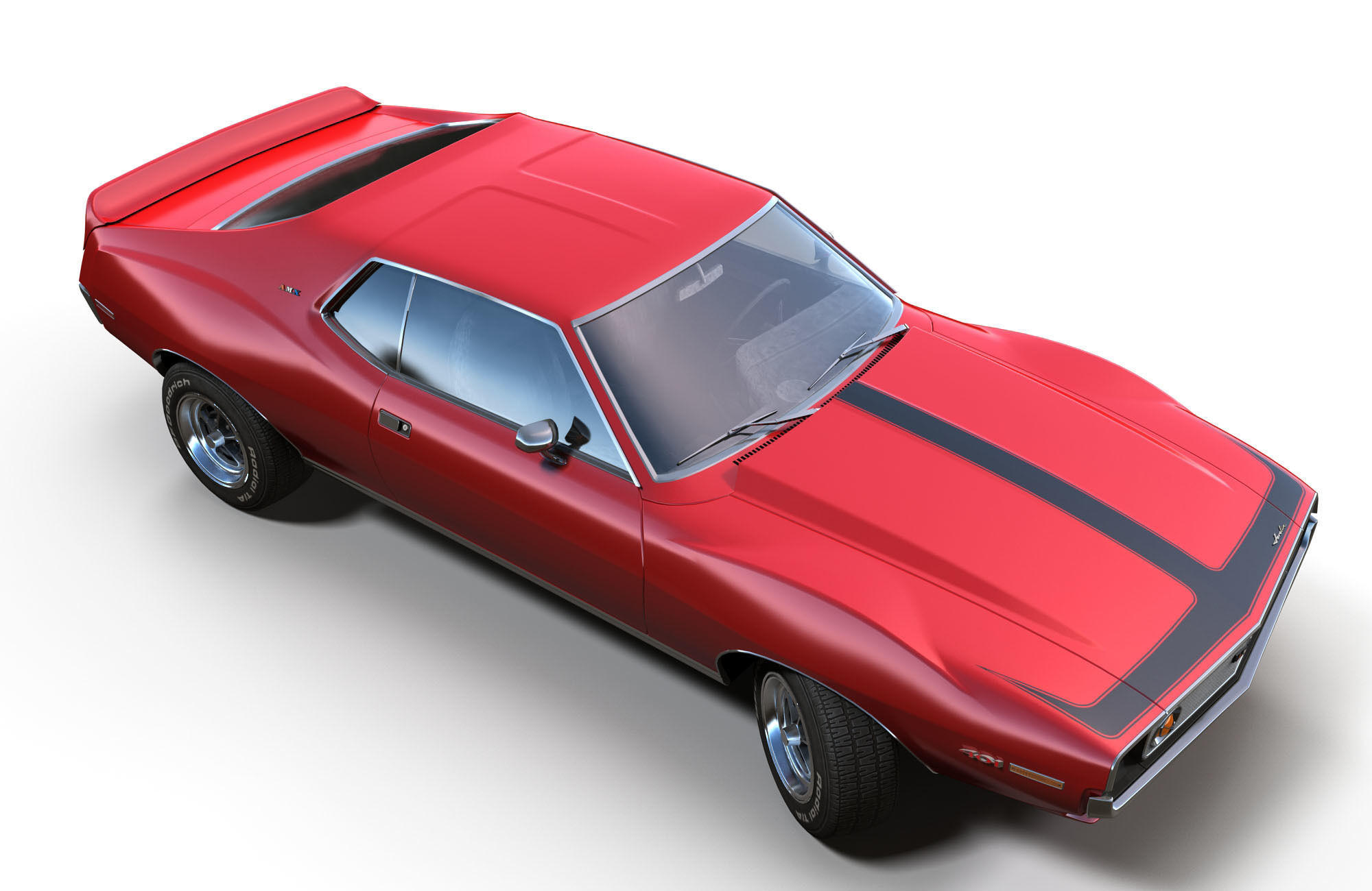 AMC Javelin 1971 Low-poly 3D model_2