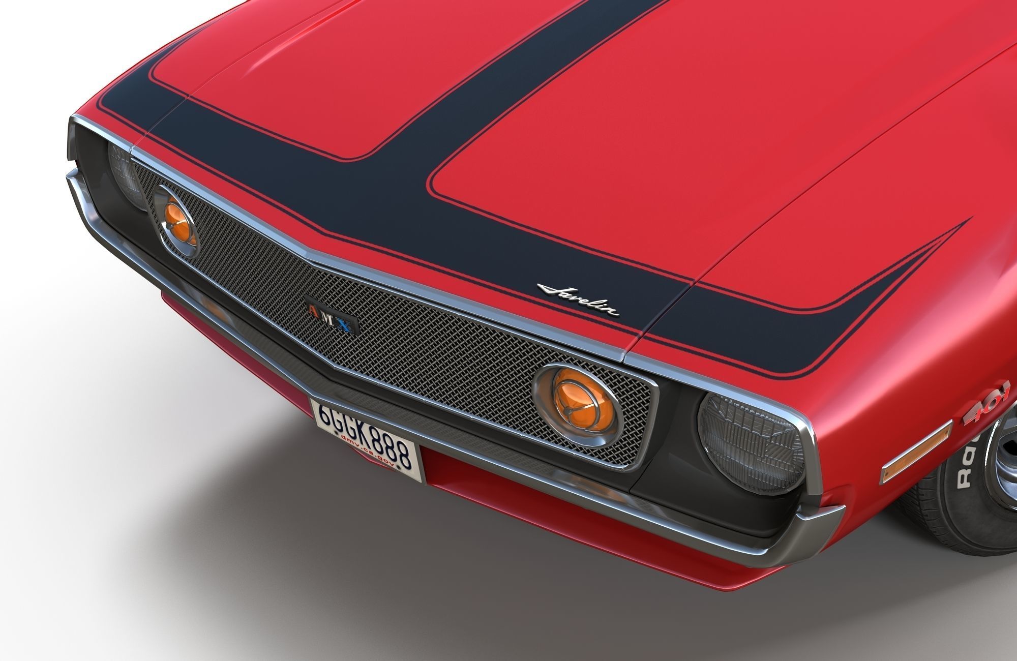AMC Javelin 1971 Low-poly 3D model_8