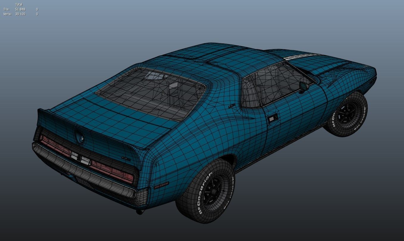 AMC Javelin 1971 Low-poly 3D model_33