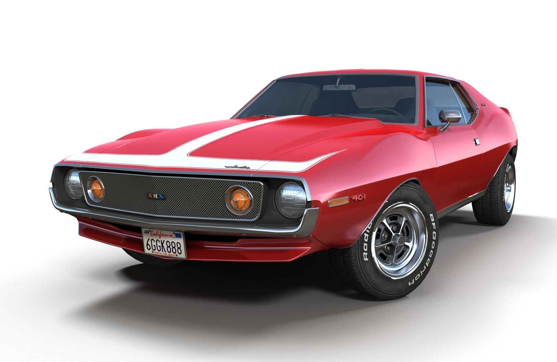 AMC Javelin 1971 Low-poly 3D model_9