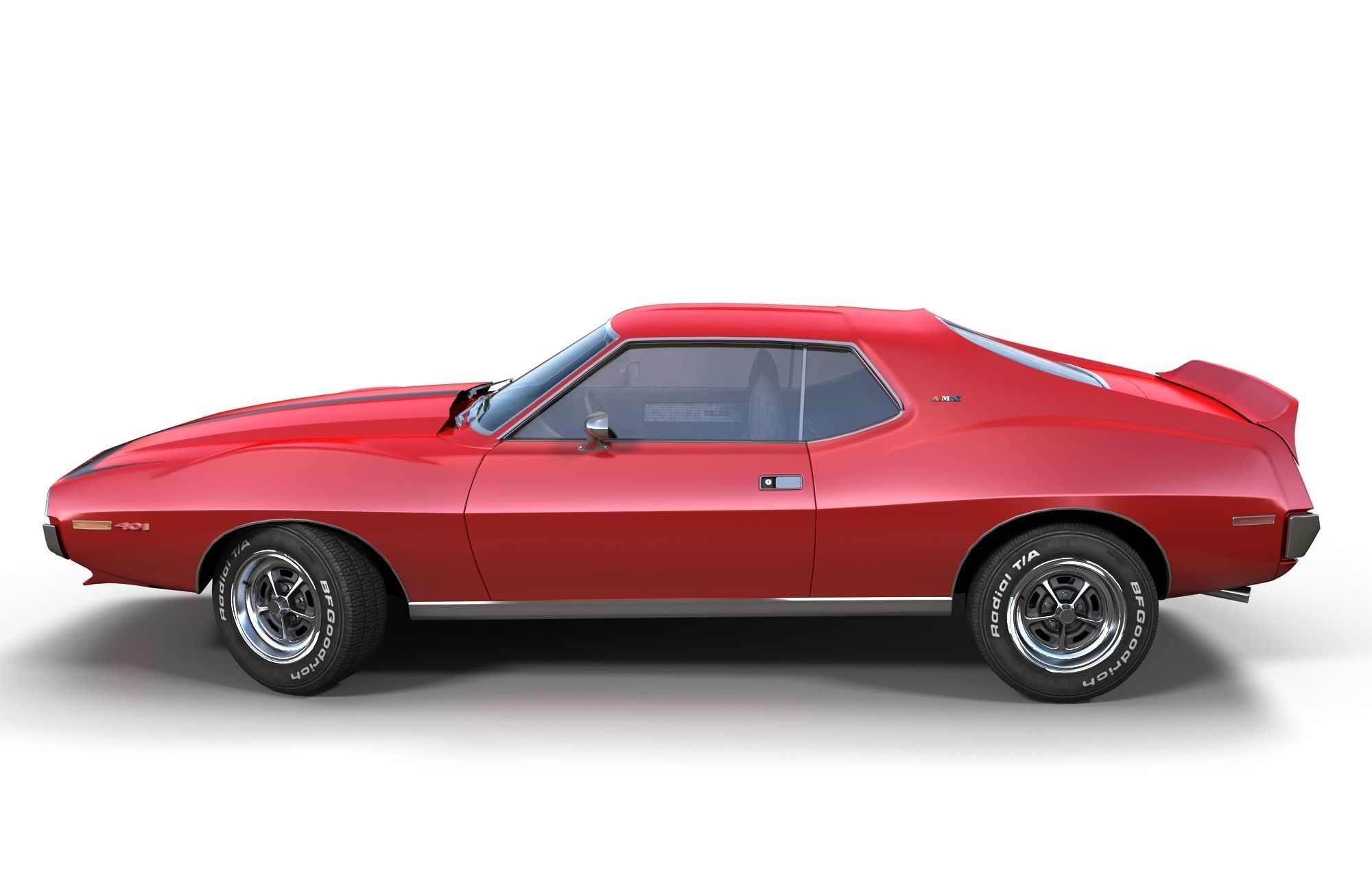 AMC Javelin 1971 Low-poly 3D model_4