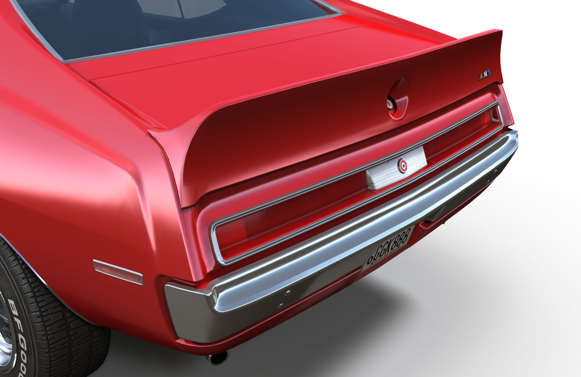 AMC Javelin 1971 Low-poly 3D model_7