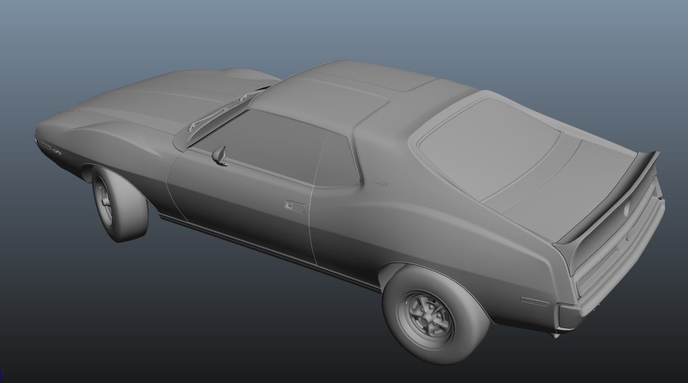 AMC Javelin 1971 Low-poly 3D model_37