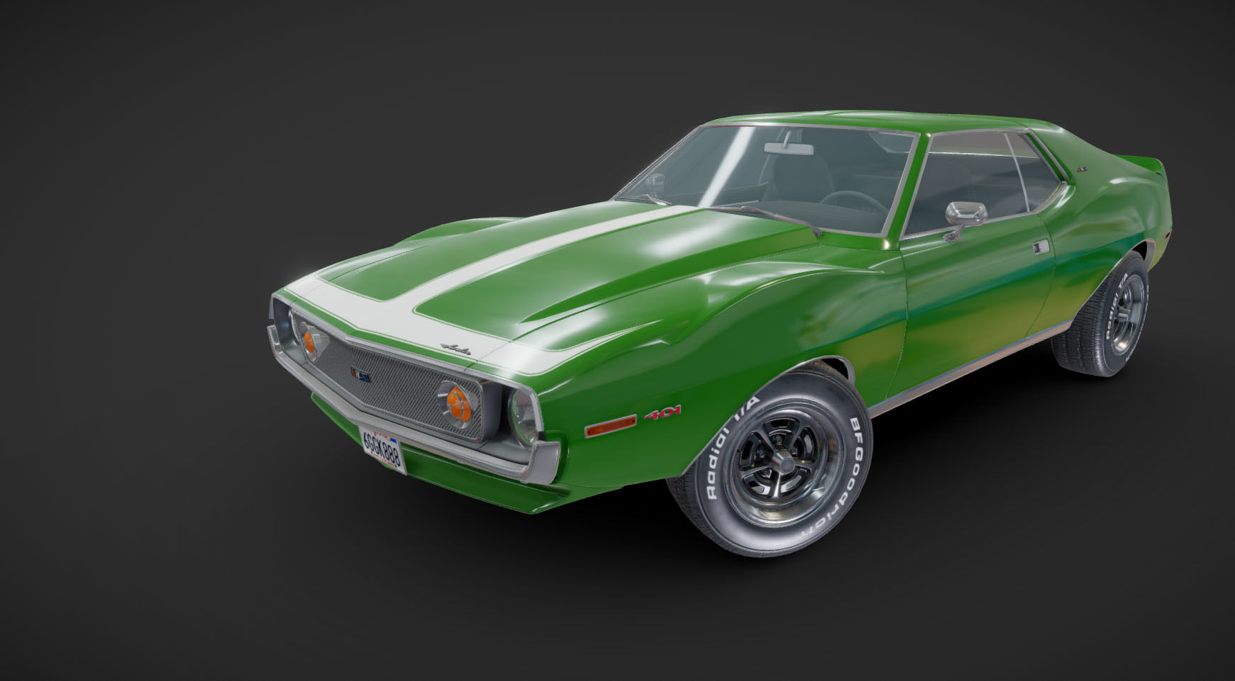 AMC Javelin 1971 Low-poly 3D model_26