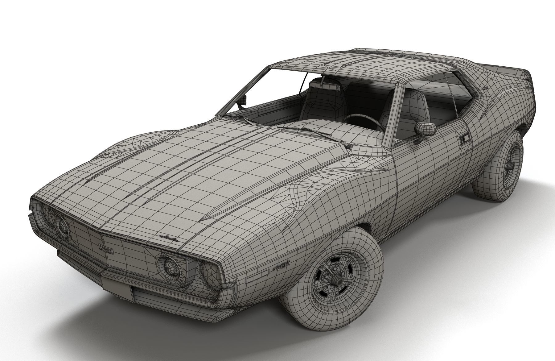 AMC Javelin 1971 Low-poly 3D model_17