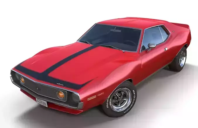 AMC Javelin 1971 Low-poly 3D model