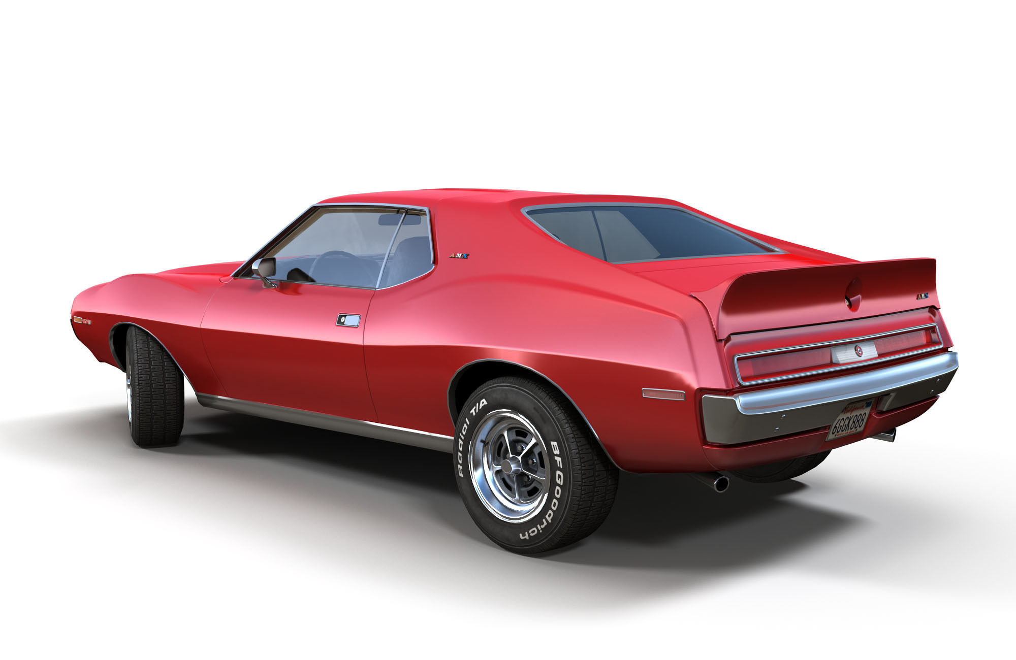 AMC Javelin 1971 Low-poly 3D model_1