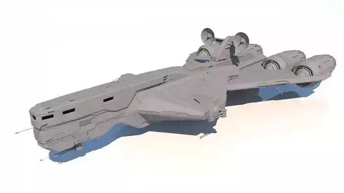 Fan ship design 3D model