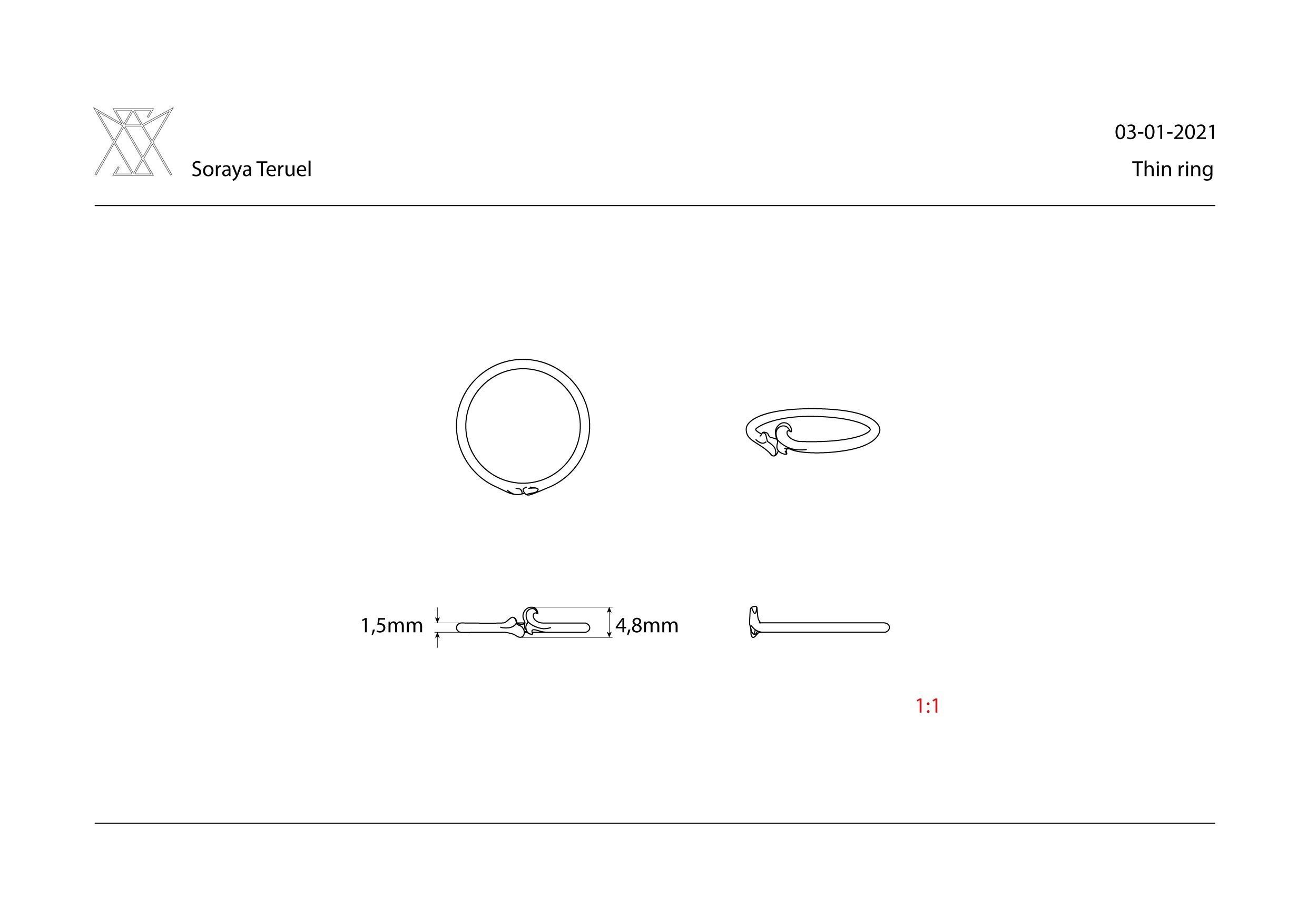 Thin baroque patern ring Free 3D print model_3
