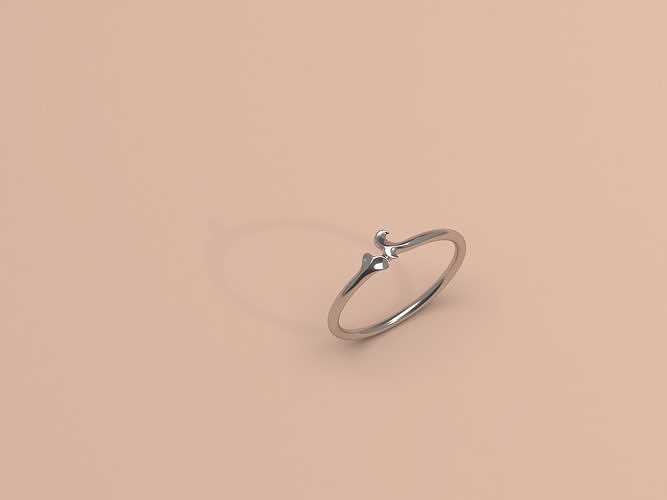 Thin baroque patern ring Free 3D print model