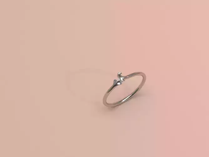 Thin baroque patern ring