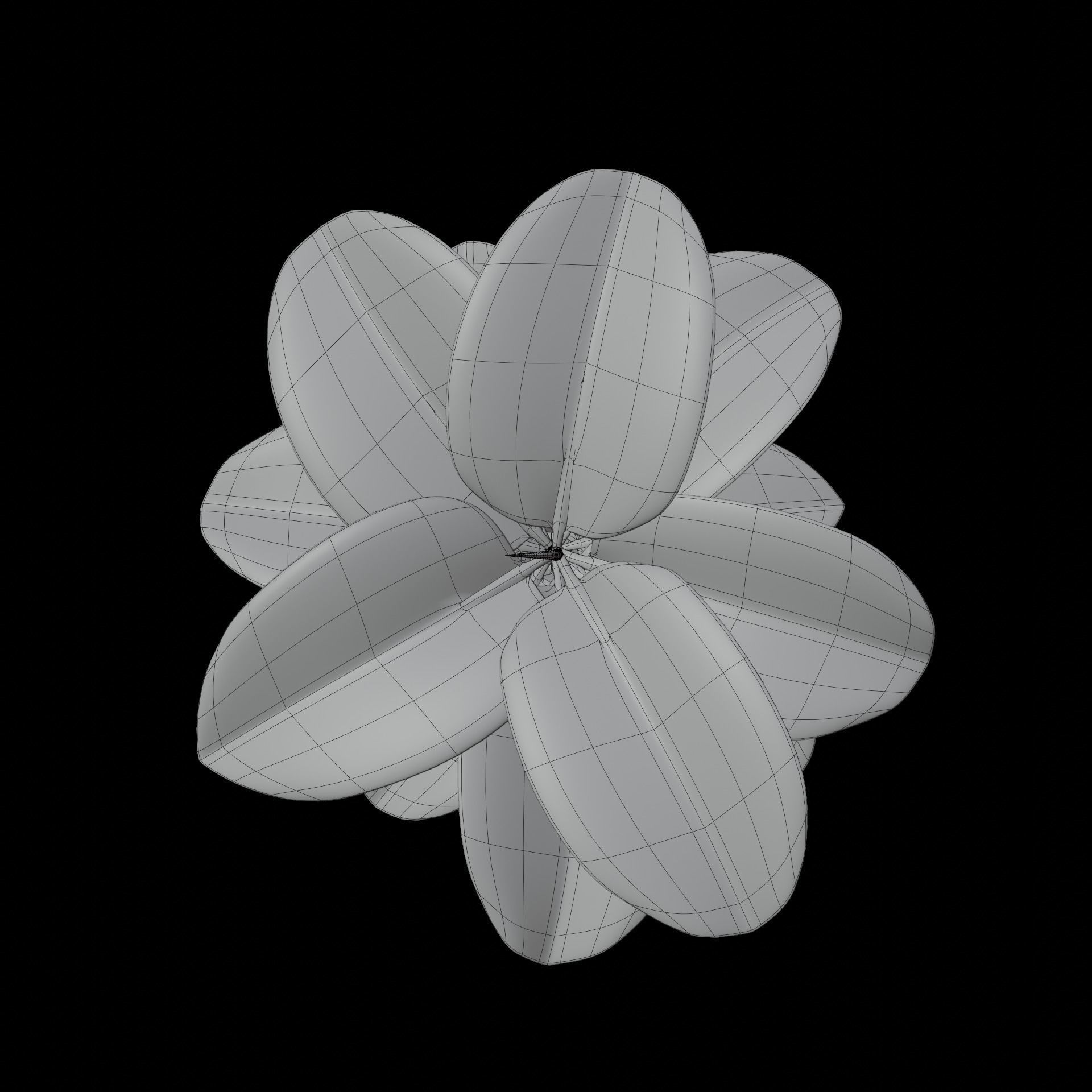 Ficus Elastica Low-poly 3D model_6