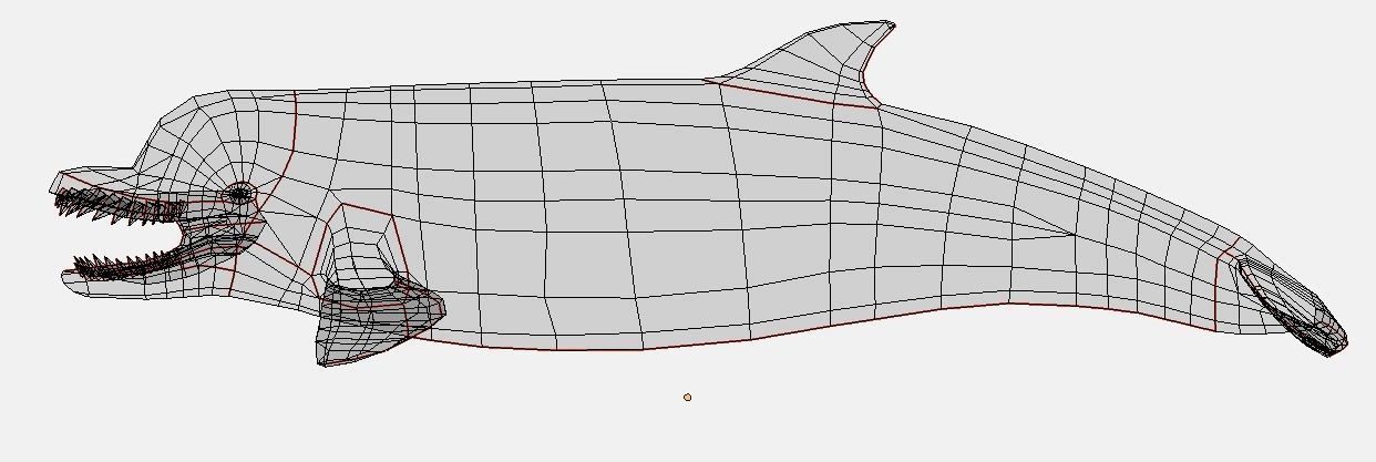 Acrophyseter whale Low-poly 3D model_14