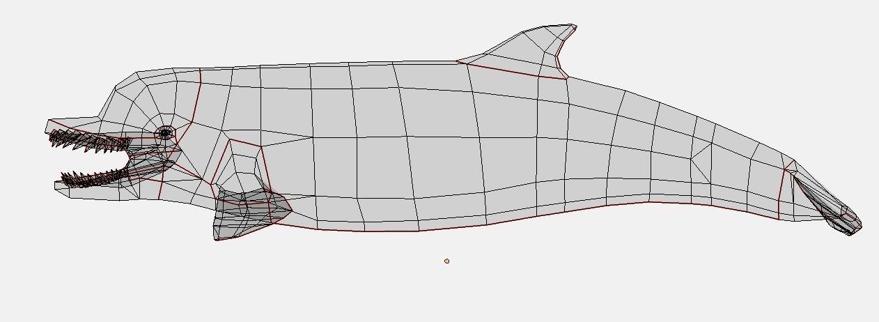 Acrophyseter whale Low-poly 3D model_15