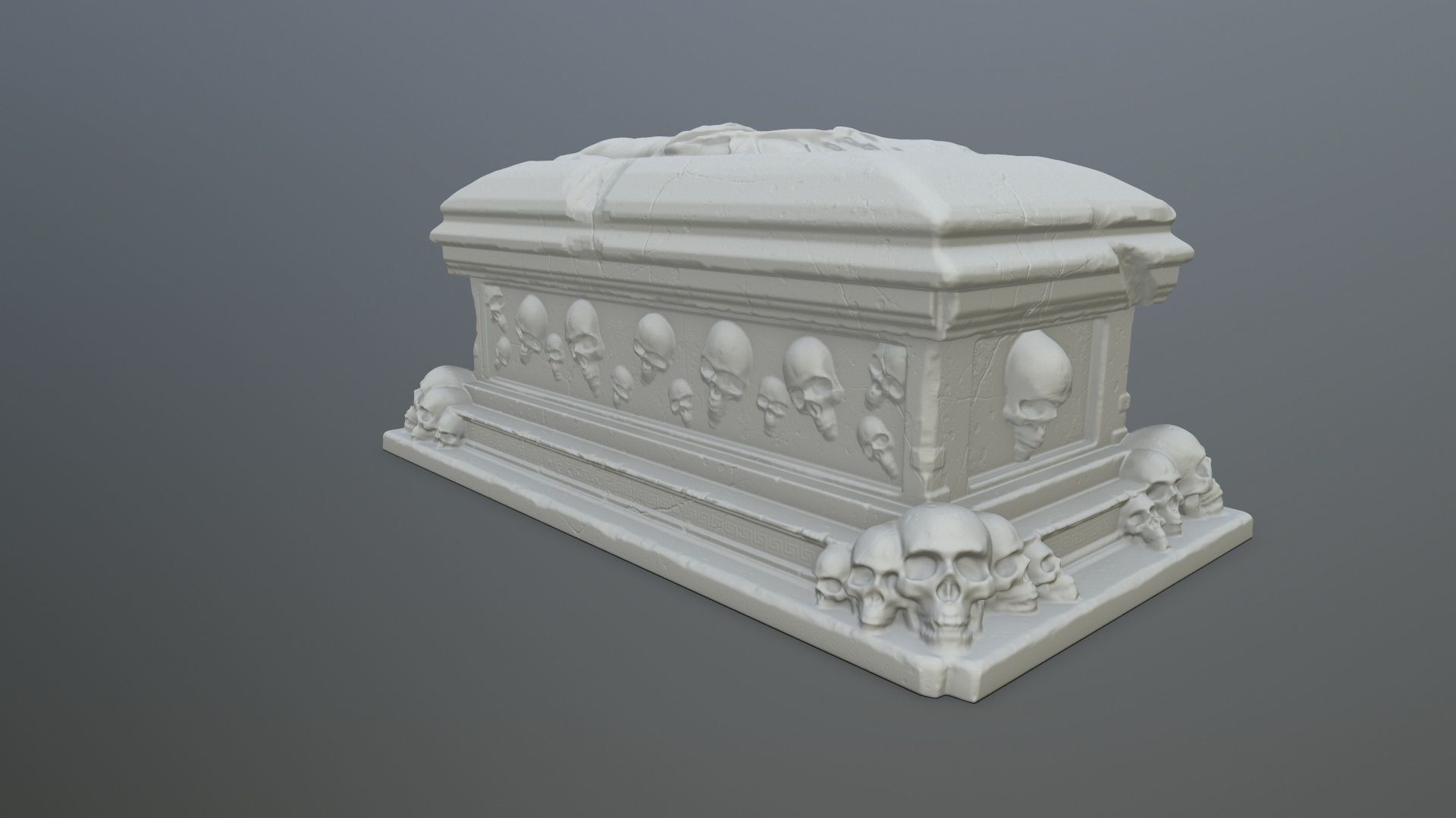 tomb print casket 3D print model_2