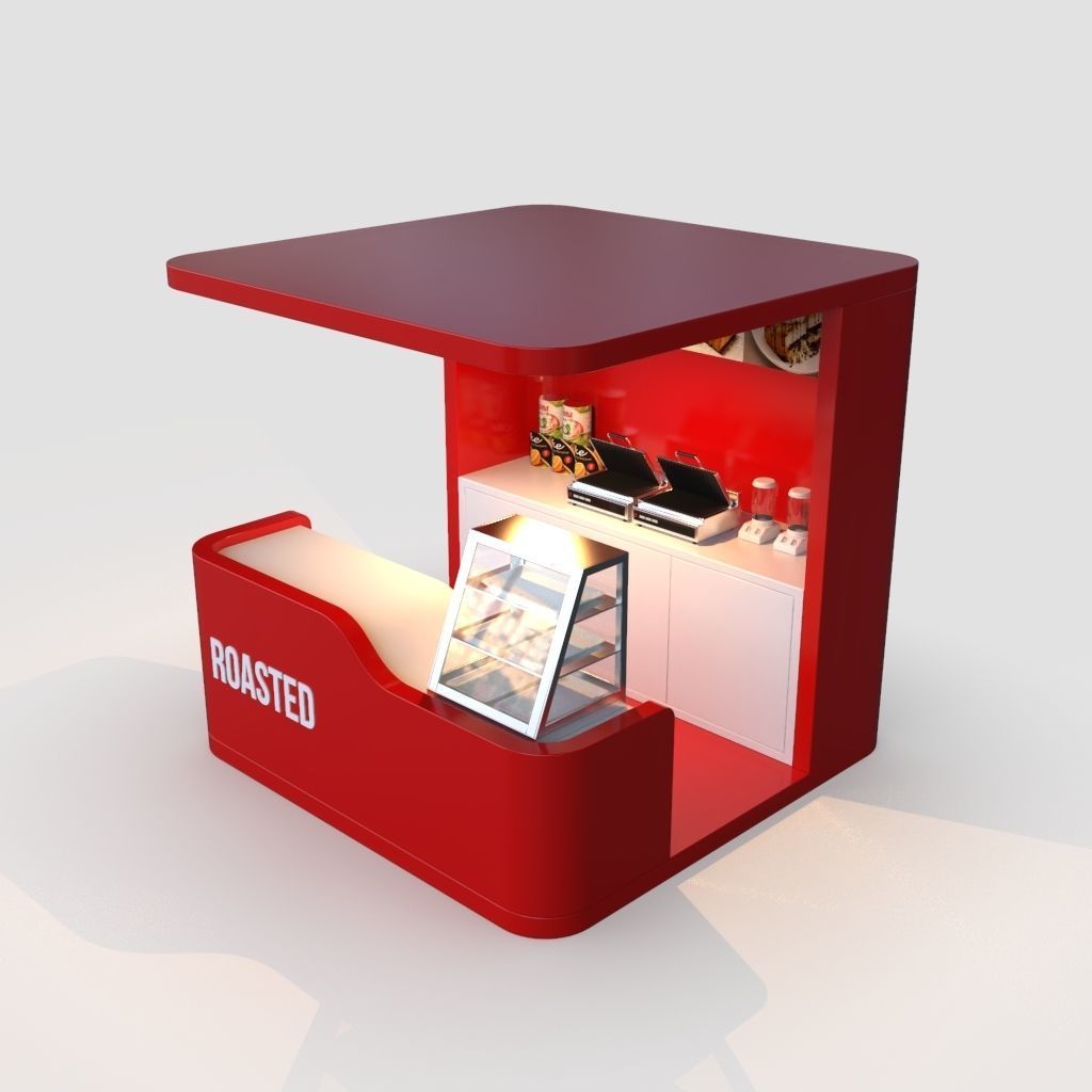 Booth 1 roasted food kiosk 3D model_4