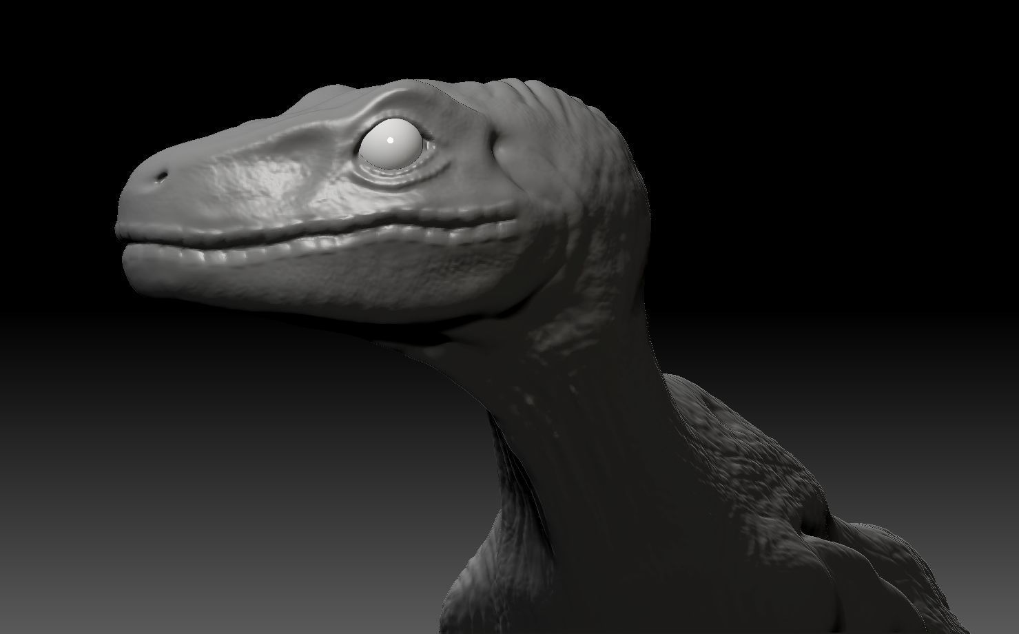 Velociraptor dinosaur 3D print model_2