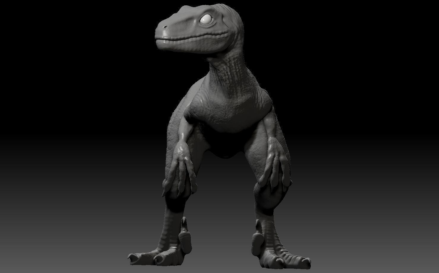 Velociraptor dinosaur 3D print model_1