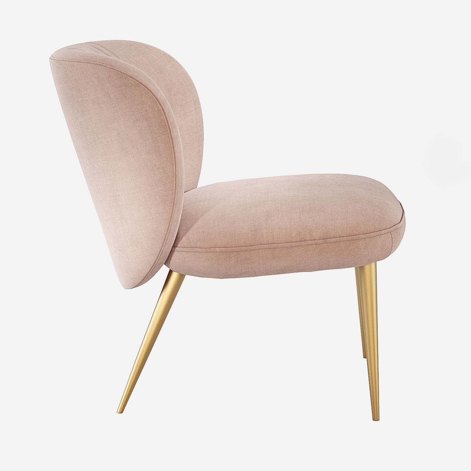 West Elm Ginger Slipper Chair 3D model_7